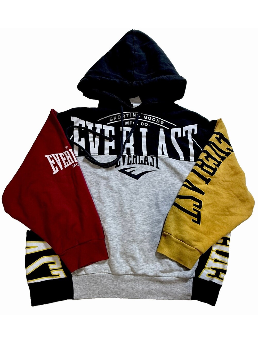 Zara x Everlast Color Block Hoodie Sz Medium Sweatshirt Y2K